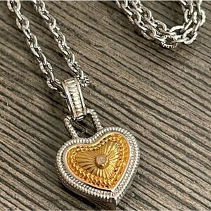 Diamonds International Heart Pendant Sterling Silver Necklace
